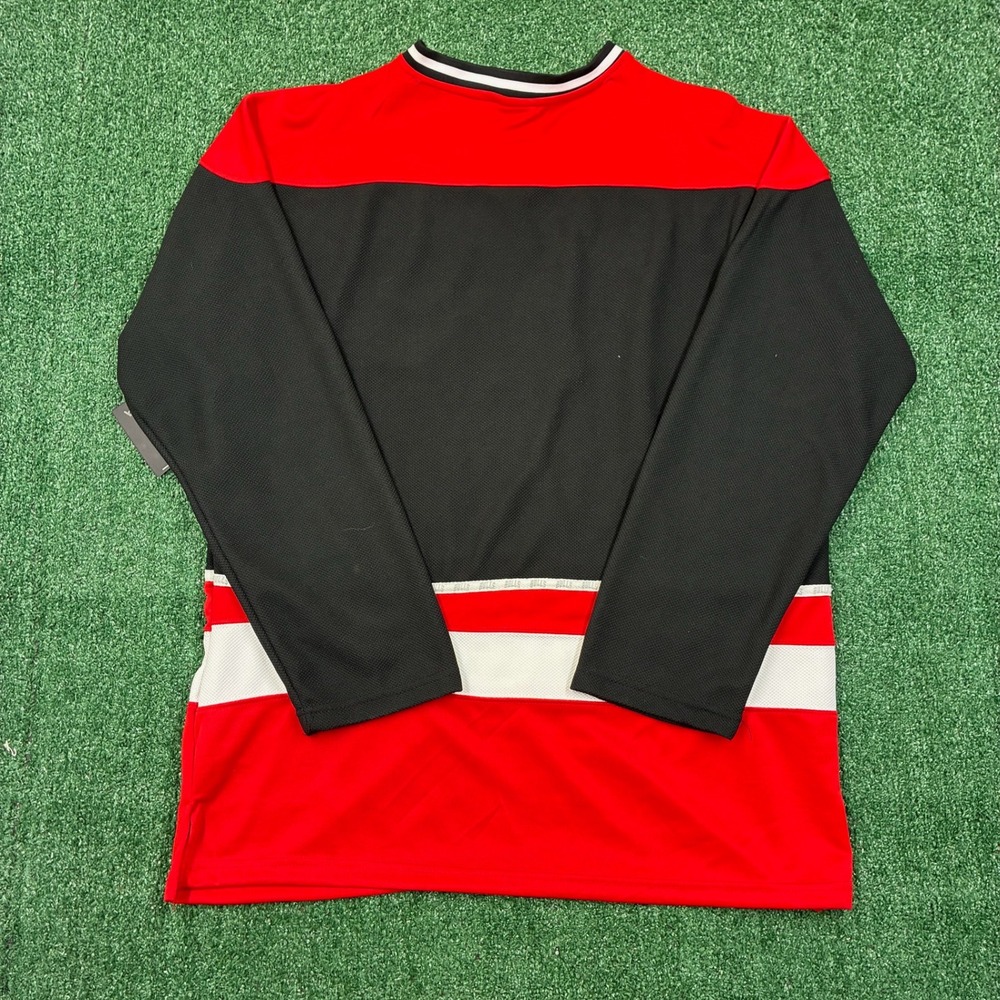 Y2K NBA Chicago Bulls Embroidered Hockey Jersey - Picture 3 of 6